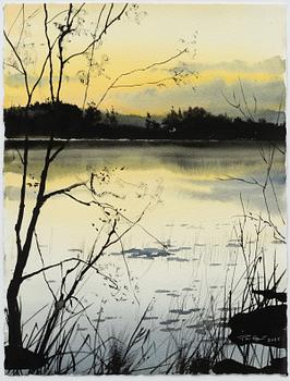 Peter Eugén, Evening twilight by the lake.