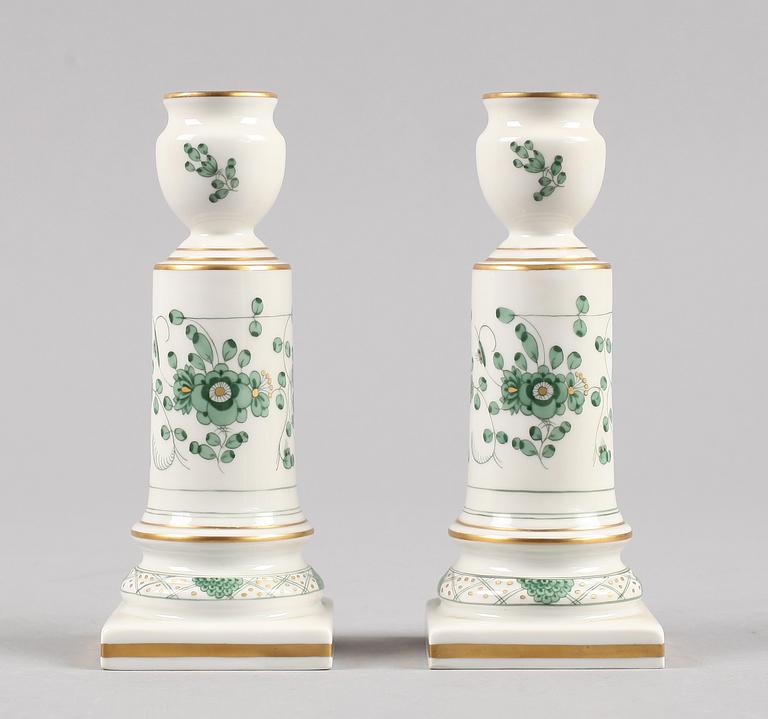 LJUSSTAKAR, ett par, porslin, Meissen, 1900-tal.