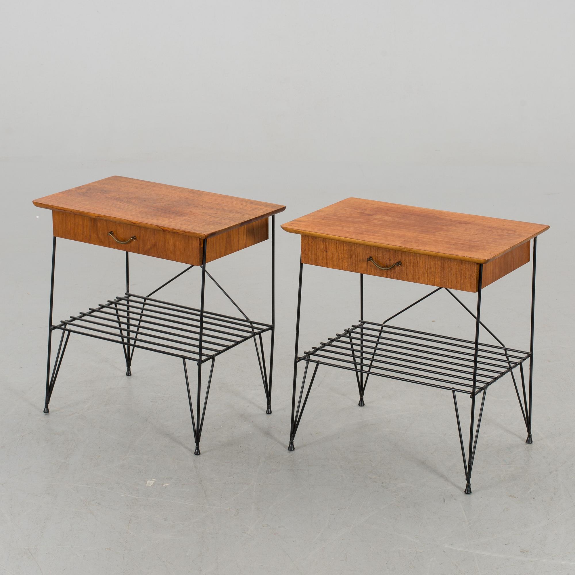 SÄNGBORD, ett par, String-modell, 1950/60-tal.