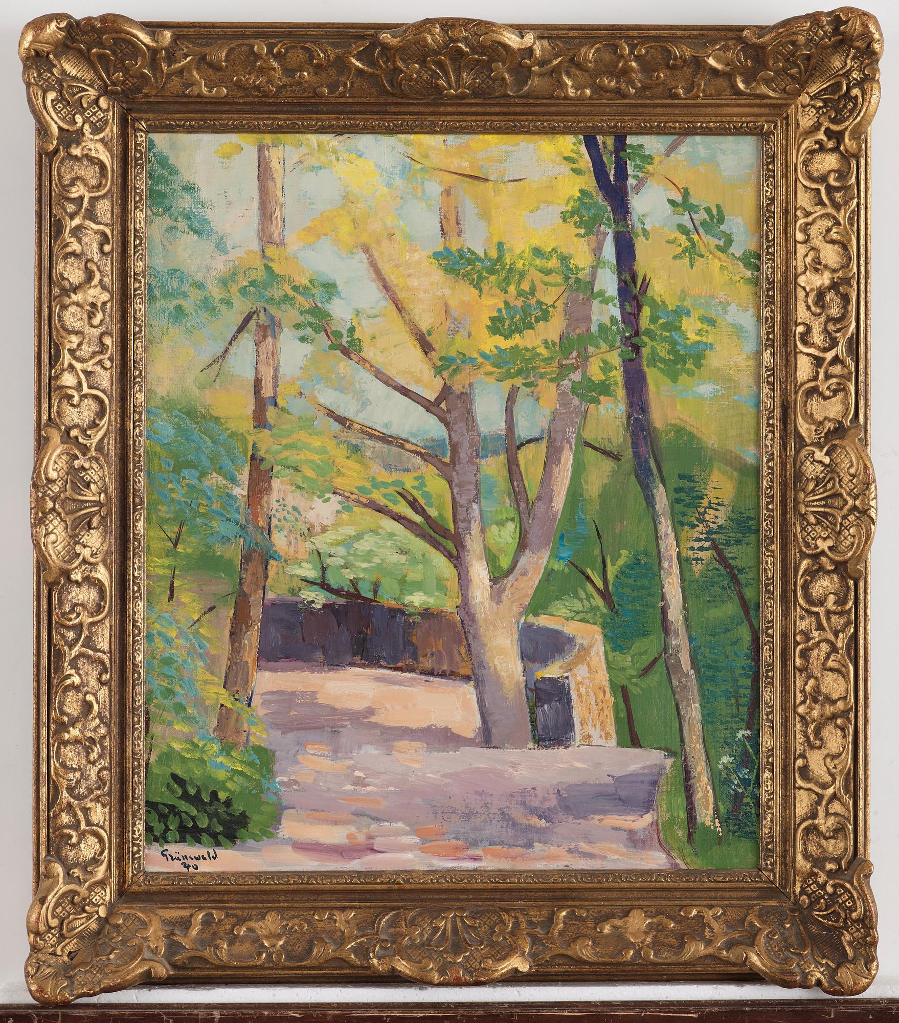 Isaac Grünewald, Garden scene, Saltsjöbaden.