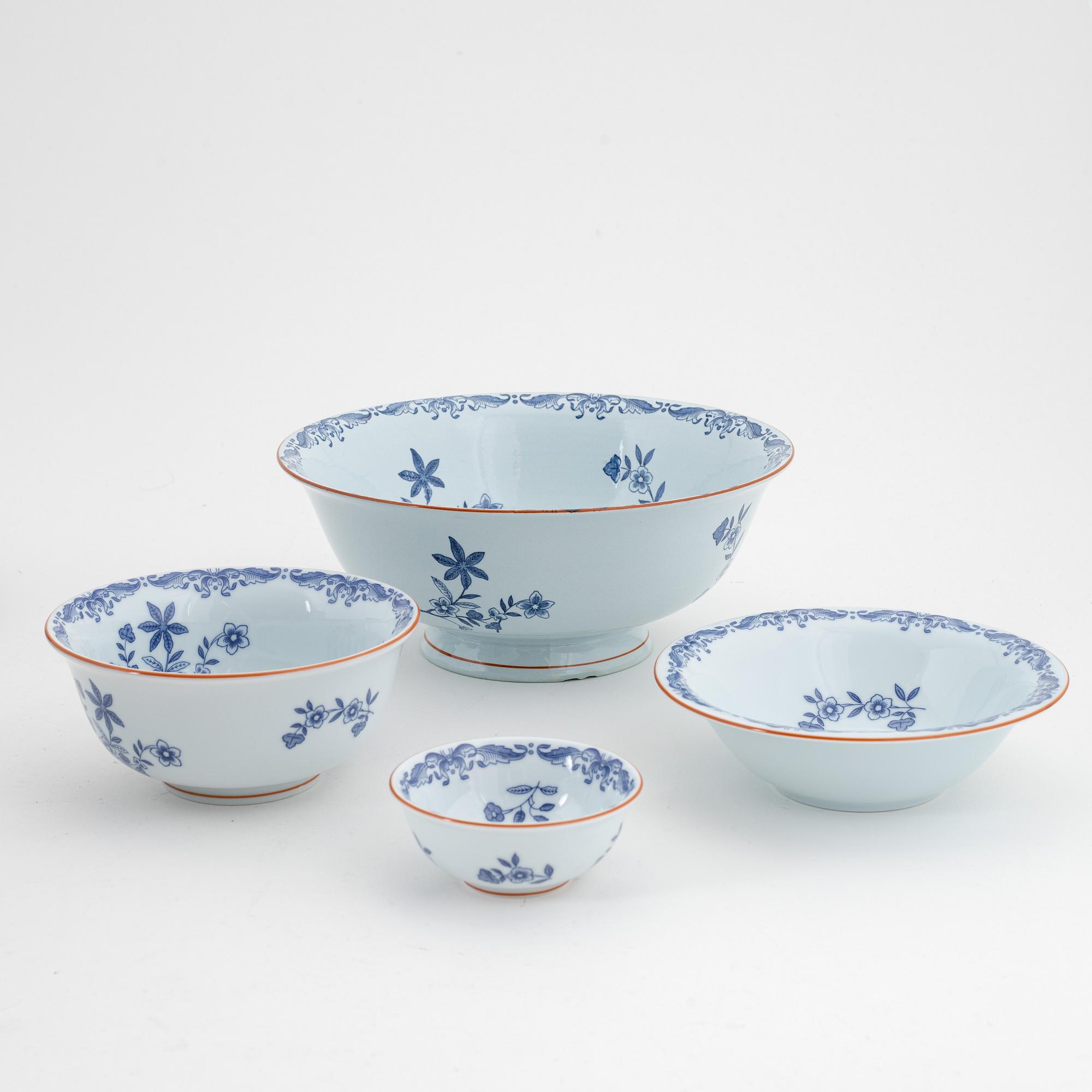 Servis, porslin, 103 delar, "ostindia, samt 8 delar "Ostindia floris", Rörstrand, varierande åldrar.