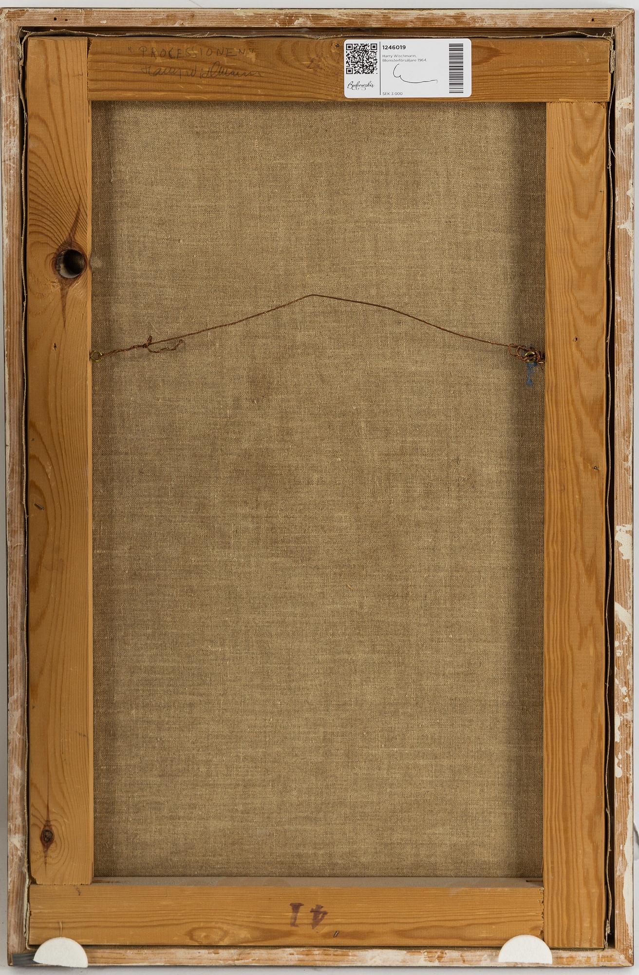 HARRY WICHMANN, oil on canvas, signed and dated -64 verso.