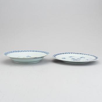 Two blue and white serving dishes, Qing dynasty, Qianlong (1736-95).