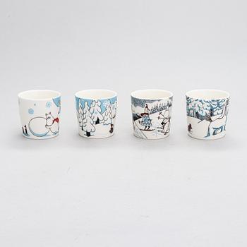 Muminmuggar, 8 st, porslin, Moomin Characters, Arabia.