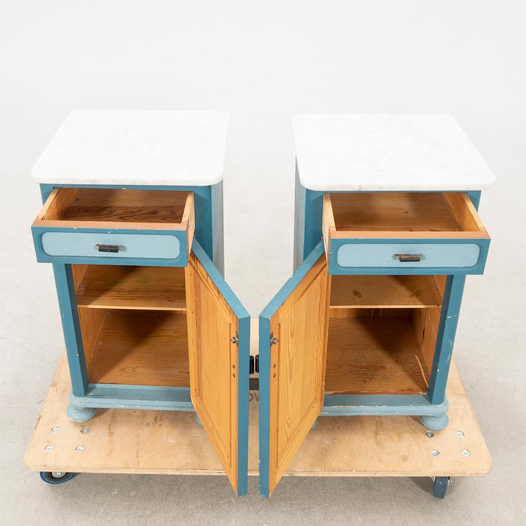 Pair of bedside tables, first half of the 20th century.