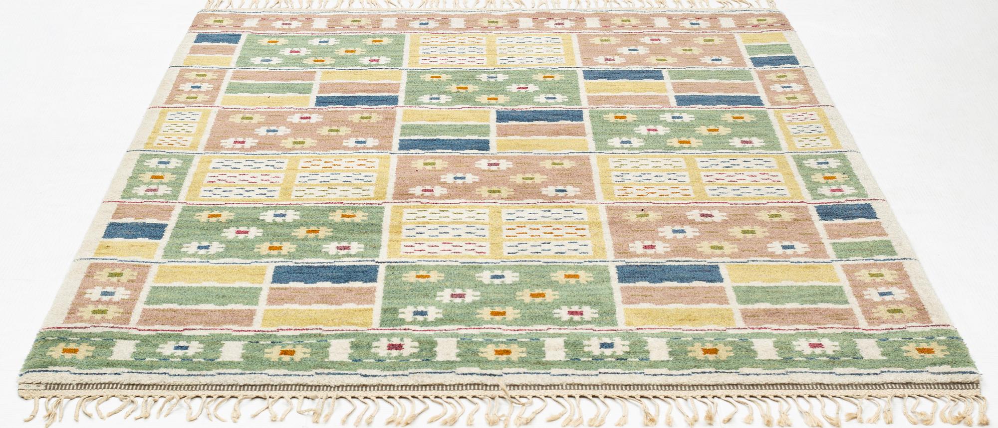 Märta Måås-Fjetterström, Matta, "Ängarna", flossa, ca 243 x 174 cm, signerad AB MMF.