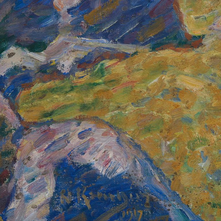 Nils Kreuger, "Hästar i en ruin"  (Horses in a Ruin).