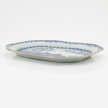 Stekfat, kompaniporslin. Qing dynastin, Qianlong  (1736-95).