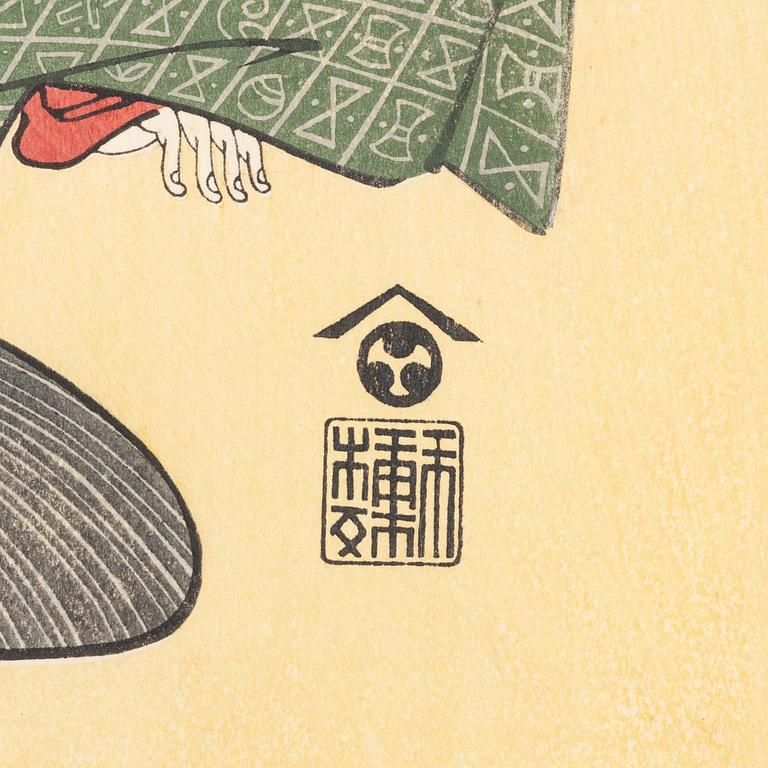 Six woodblock prints from a publication by "Tokyo Bijutsu Kankokai" (Tokyo Art Publishing Association" early 1900s.