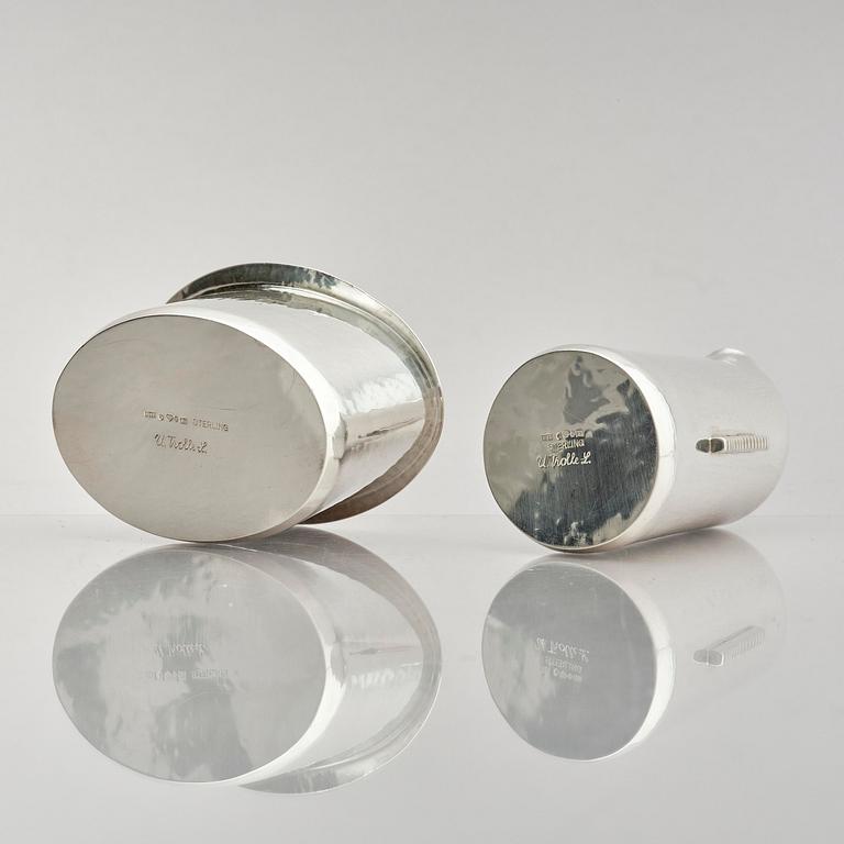 Ulf Trolle-Lindgren, a sterling silver three piece coffee set, Strömstad, Sweden 1967.