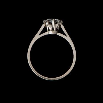 RING, briljantslipad diamant, 18K vitguld. Kultakeskus, Helsingfors 1974.