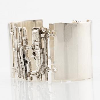 Olle Olsson for Kaplans, bracelet, silver, Stockholm 1966.