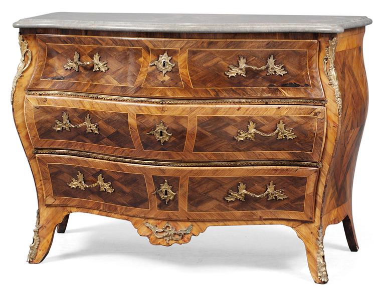 A Swedish Rococo commode by C. Wilkom.