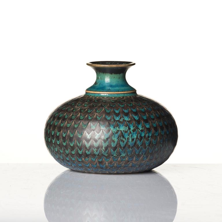 Stig Lindberg, a stoneware vase, Gustavsberg Studio 1963.
