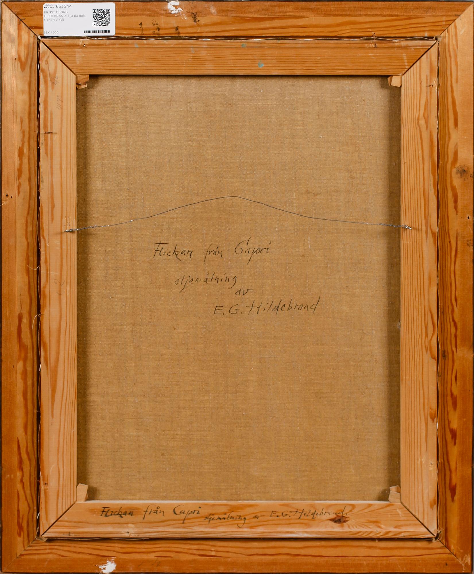 ERNST GEORG HILDEBRAND, olja på duk, signerad.