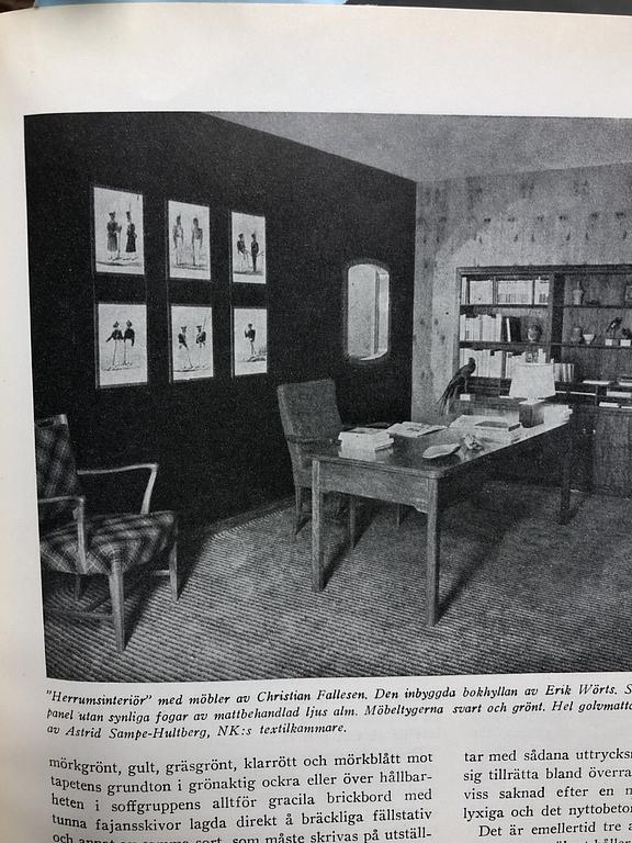 Christian Fallesen, an executive desk, "NK Hantverk", Nordiska Kompaniet, Sweden, 1954.