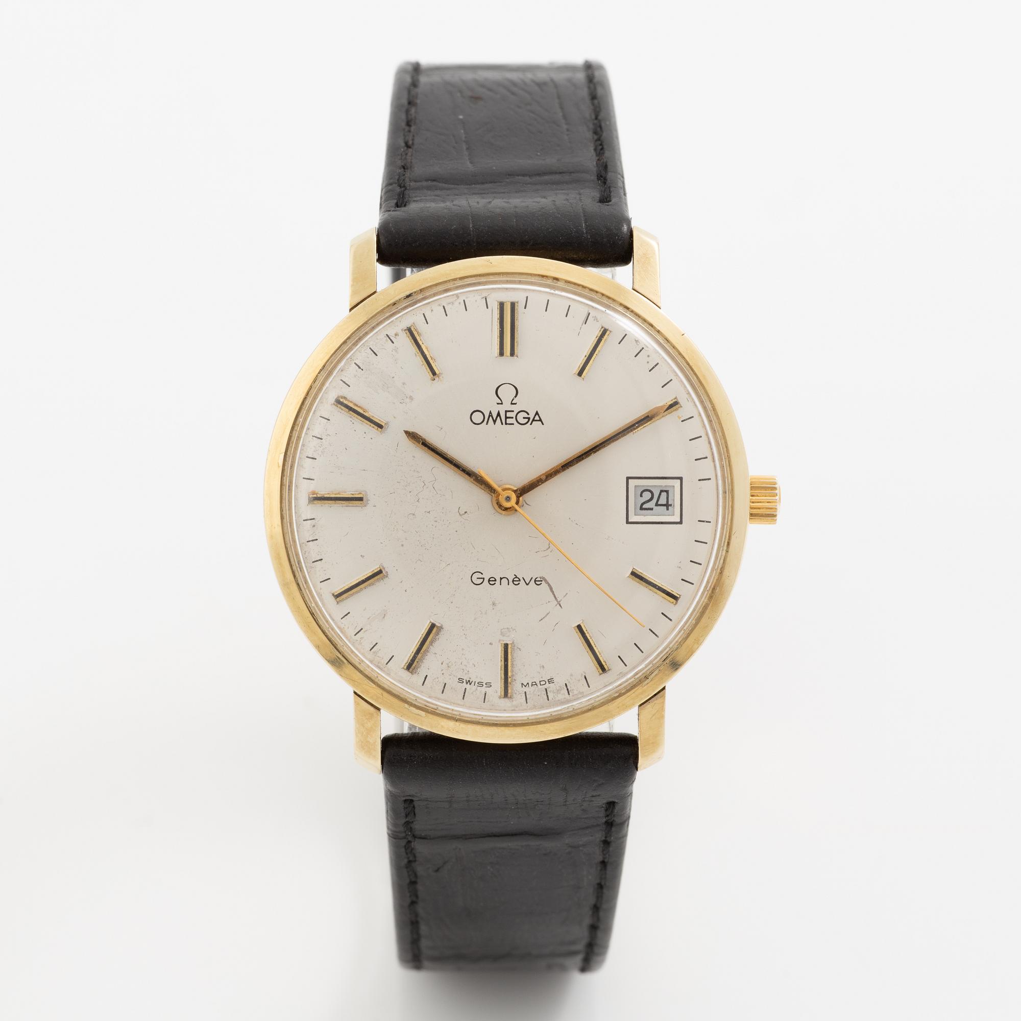 Omega, Genève, wristwatch, 34 mm.