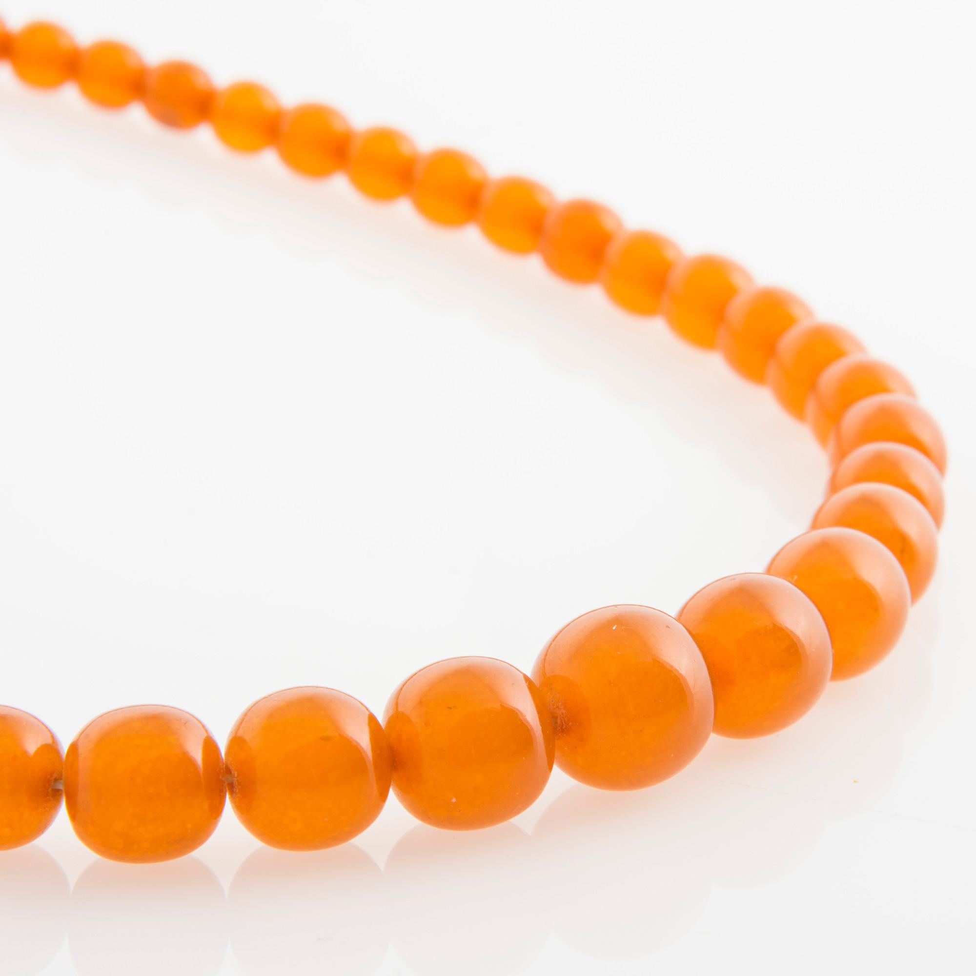 COLLIER, 2 st, bärnsten.