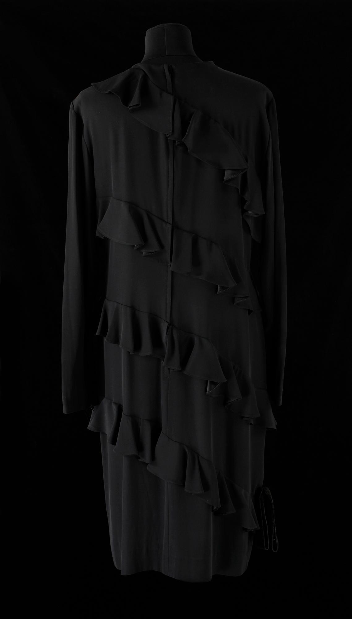 BALENCIAGA, svart cocktailklänning.