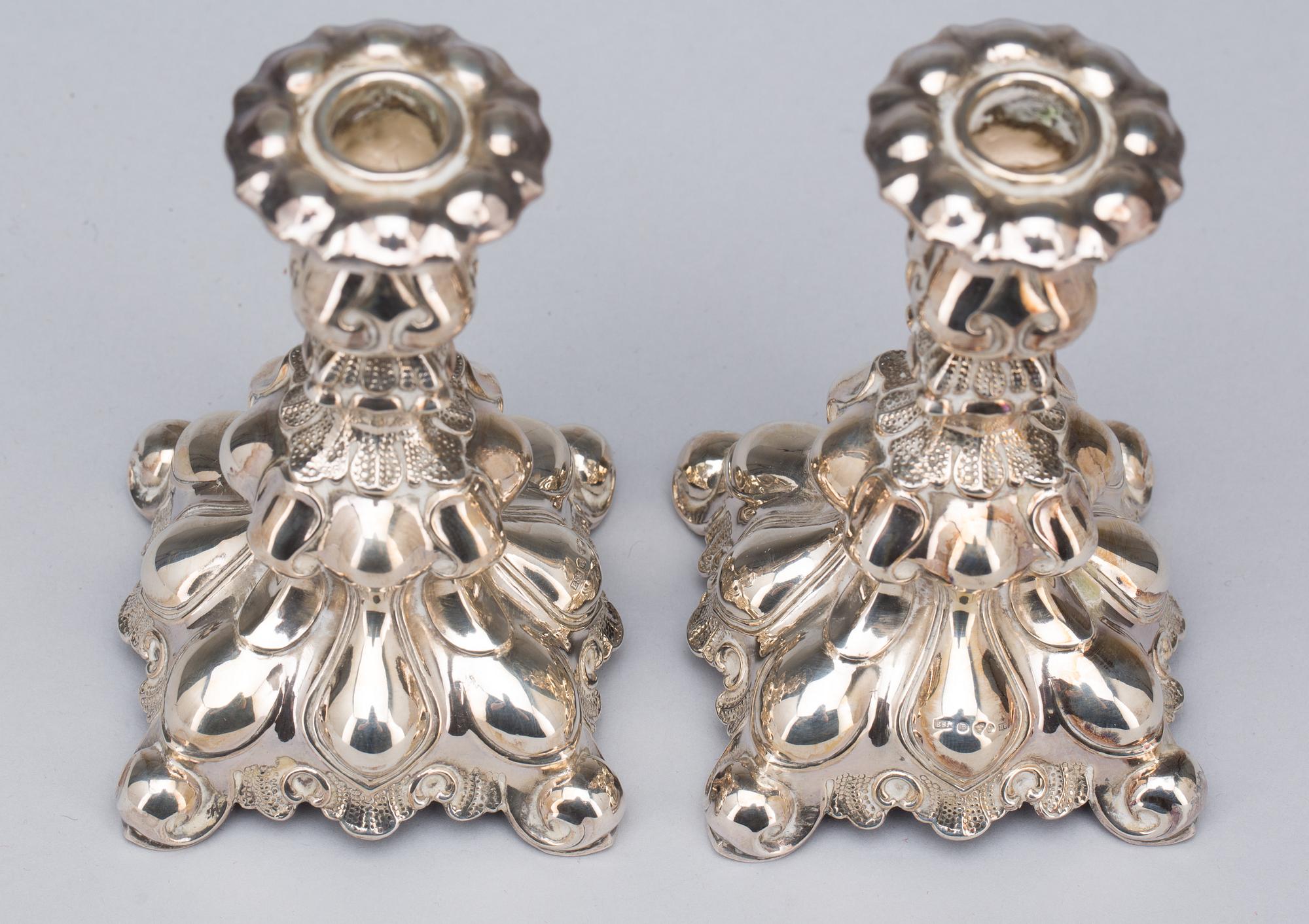 LJUSSTAKAR, silver. Svedboms guldsmeds Ab, Vetlanda 1958.
