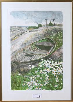 GÖRAN HAHNE, färglitografi, sign.