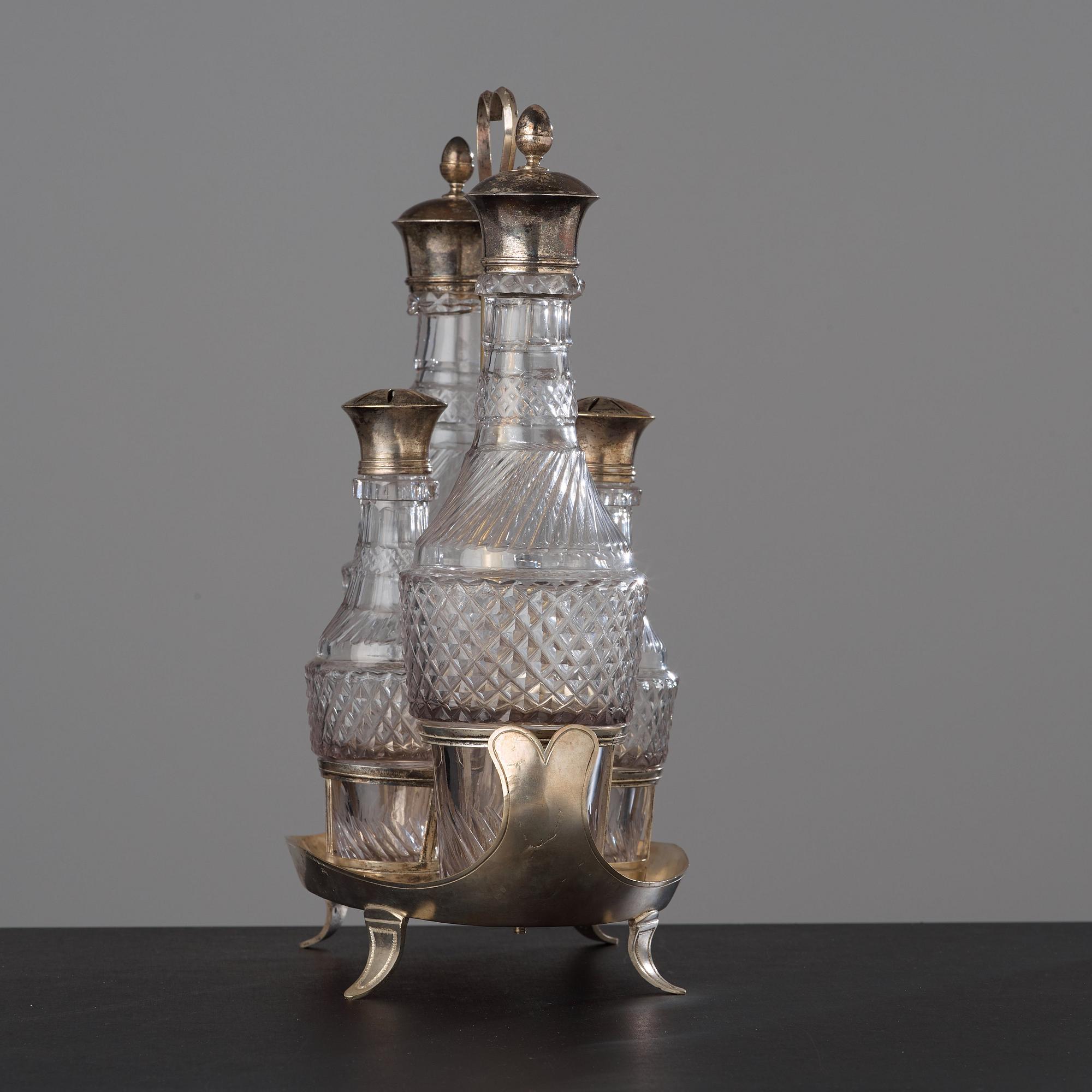 A late Gustavian cruet-set, early 19th century.