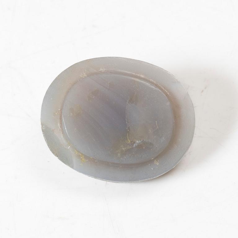 A Chinese table lamp with a carved stone vase with cover, 20th century.