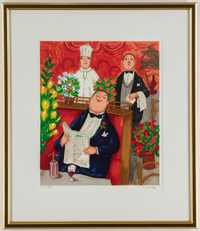 LENNART JIRLOW, färglitografi, signerad  L. Jirlow och numrerad 122/385.