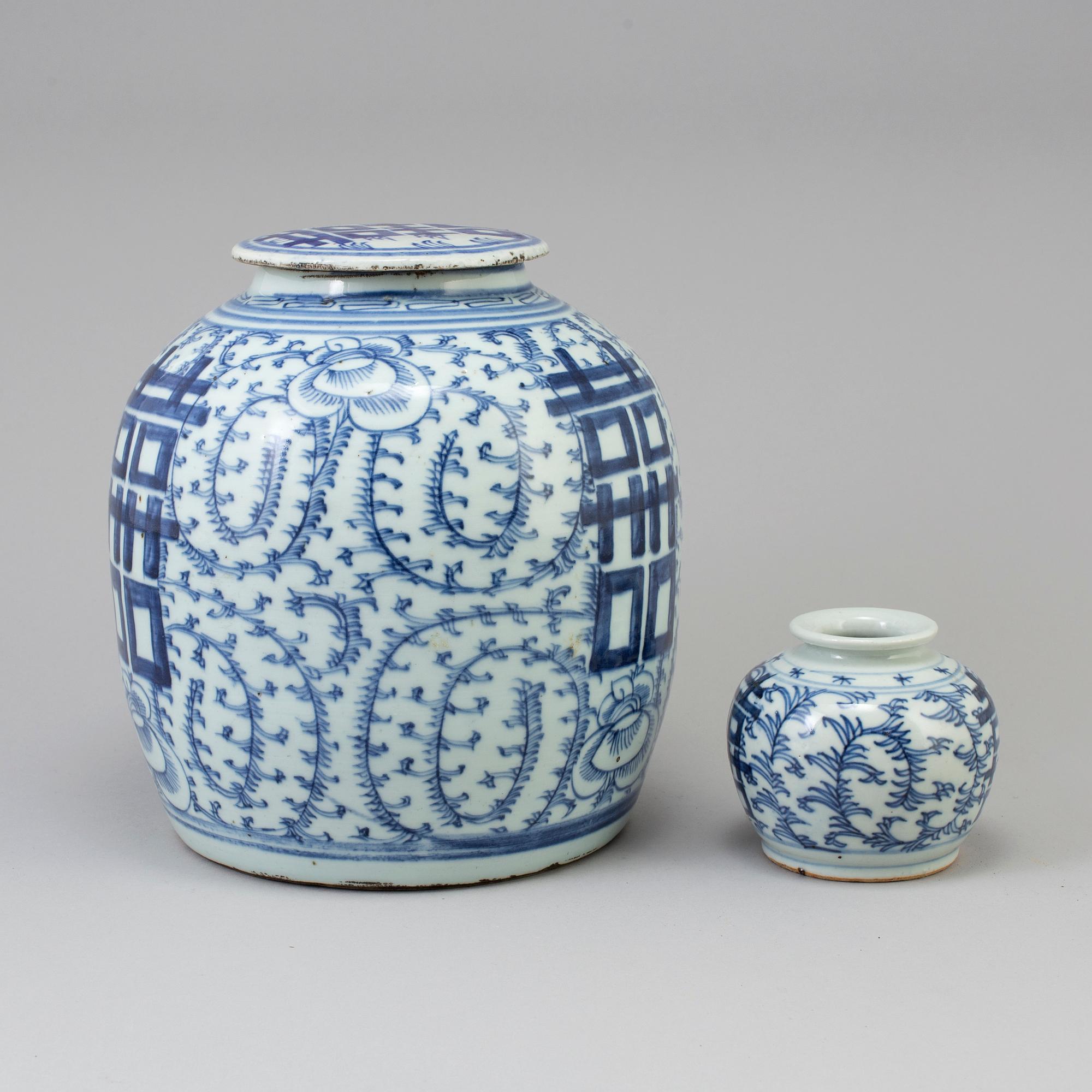 BOJAN SAMT VAS, porslin, Kina, sen Qing (1644-1912).