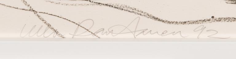 Ulla Rantanen, litografia, signeerattu ja päivätty -92, numeroitu 61/100.