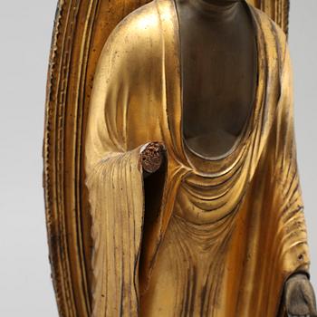 Two Japanese buddhas, Meiji period (1868-1912).