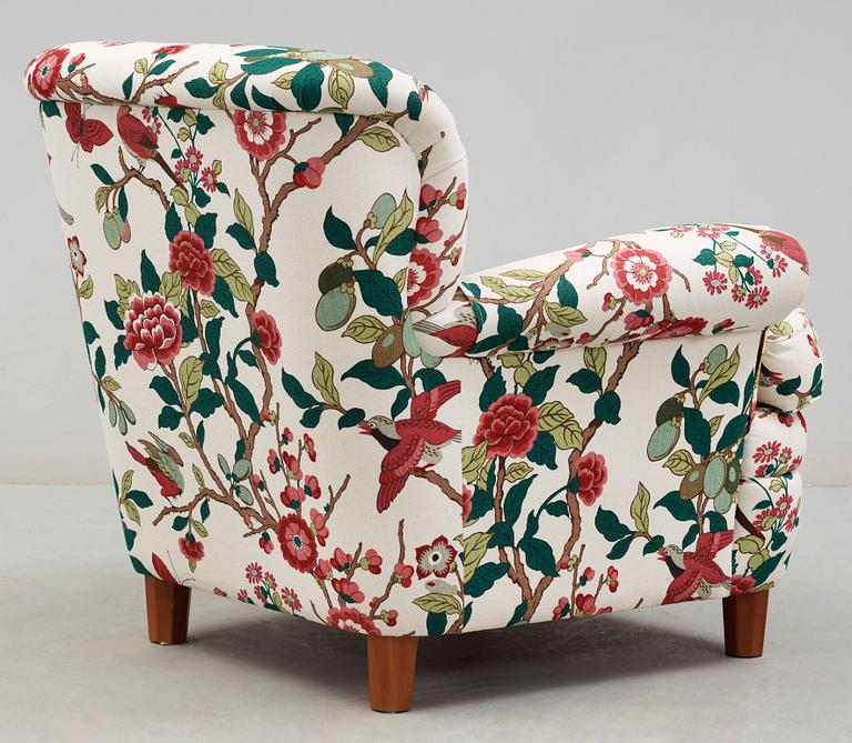 FÅTÖLJ, Josef Frank, Firma Svenskt Tenn, modell 568, formgiven 1936.