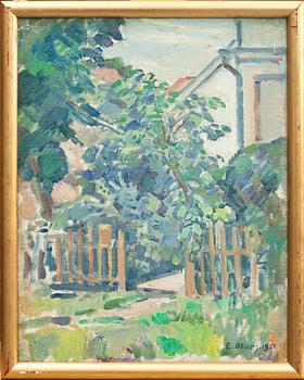 EDVIN OLLERS, olja på pannå, signerad och daterad- 1951.