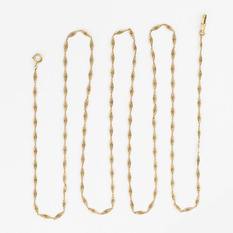 Klockkedja, 18K guld.