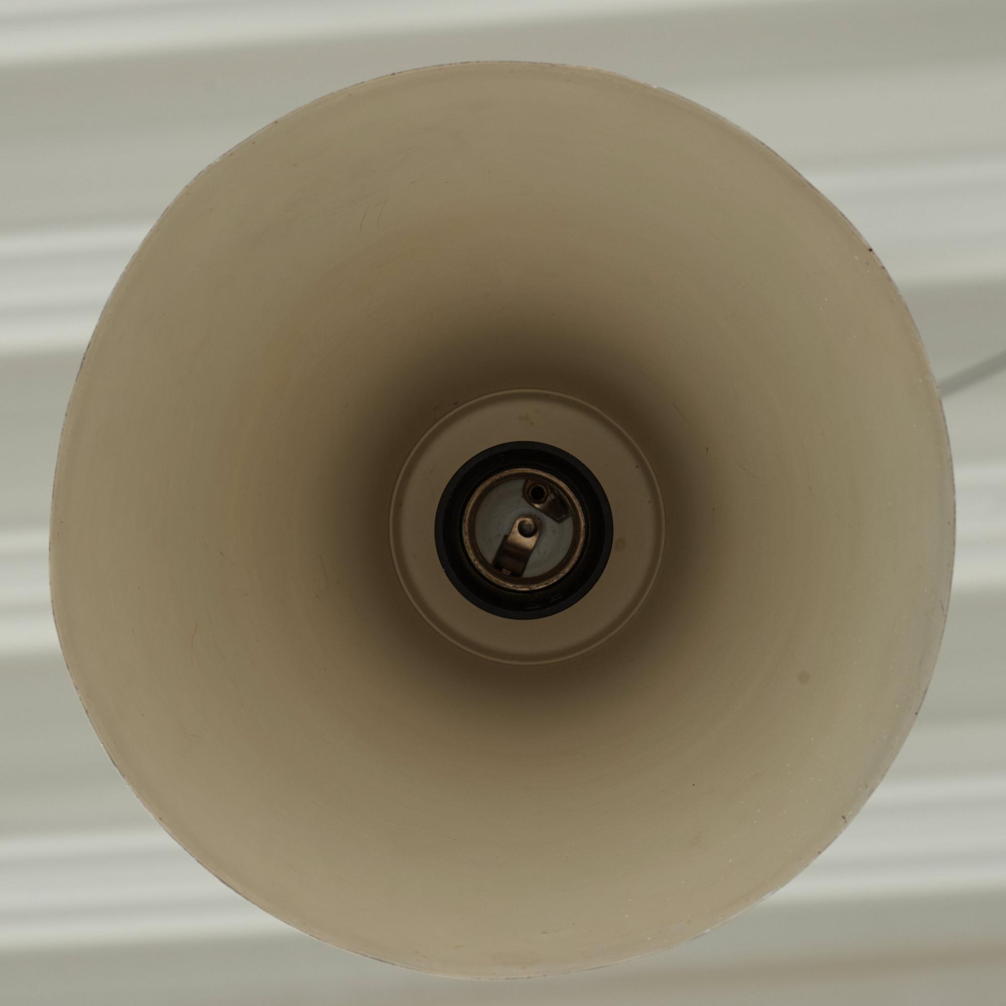 Bertil Brisborg, an egg-shell lacquered ceiling light, Nordiska Kompaniet Sweden 1950's.