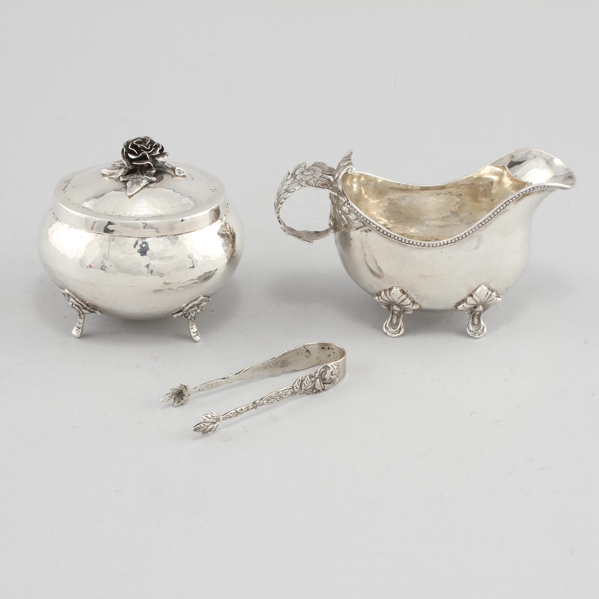 PARTI SILVER, 3 delar, 1900-tal. Vikt 355 g.