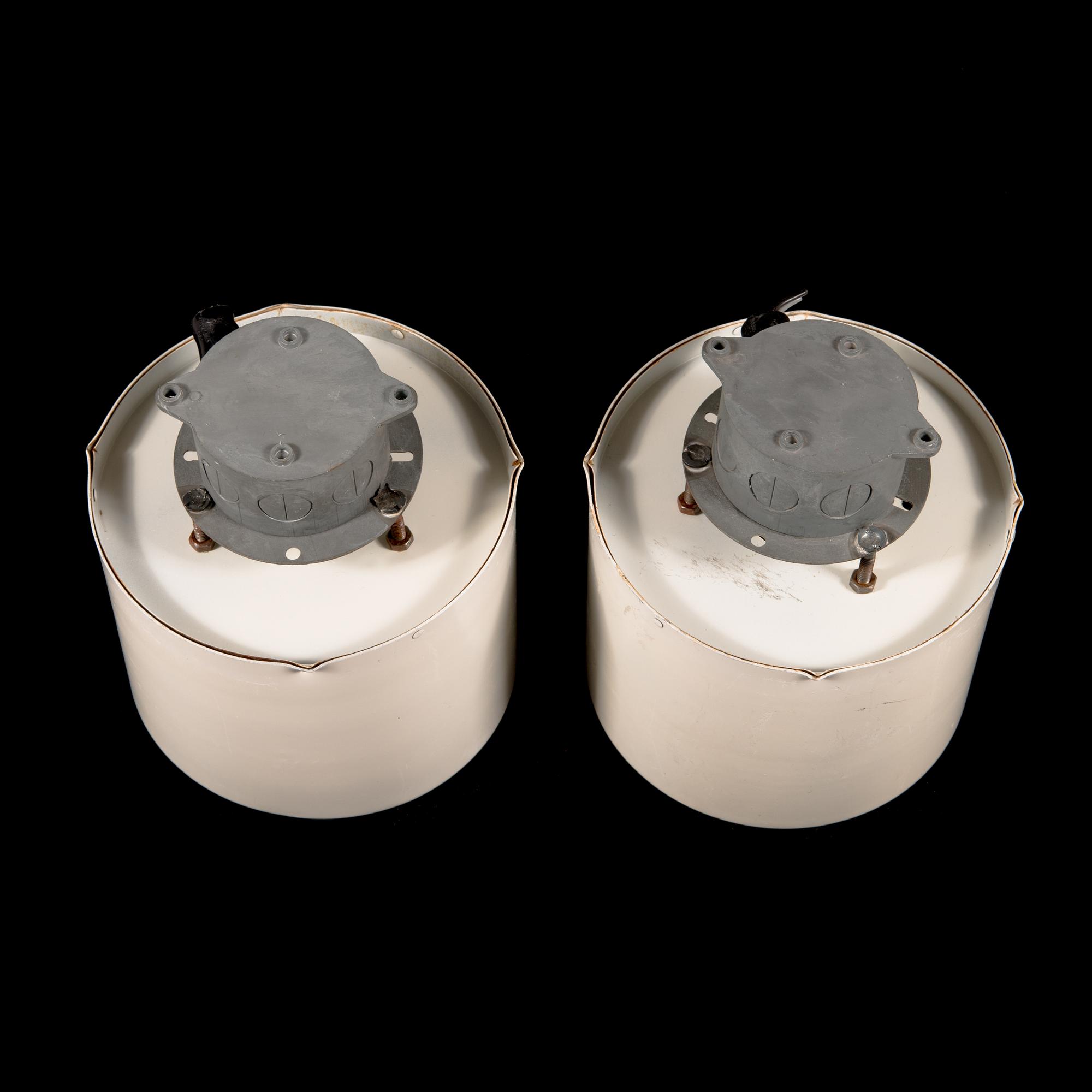 Alvar Aalto, a pair of mid-20th-century ceiling lights for Idman.