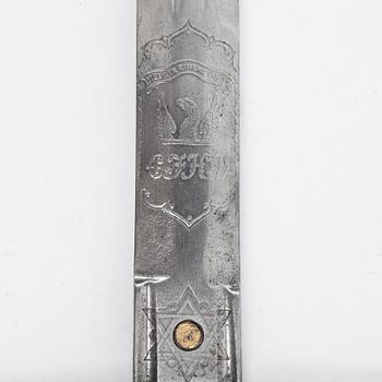 A Scottish infantry officer's sword with cross hilt and field scabbard, by Henry Wilkinson, London.