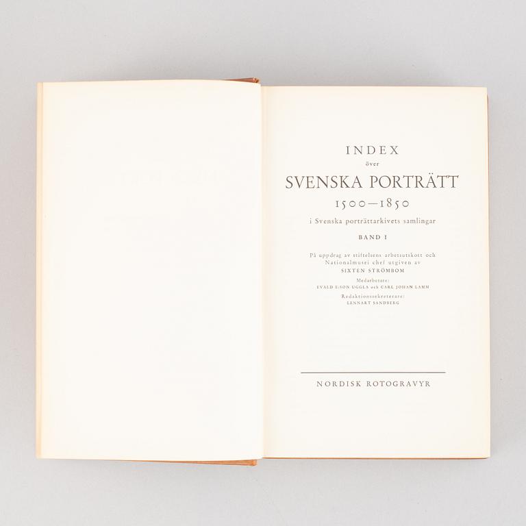 Book, standard work on Swedish portrait art, Stockholm 1935-39 & 1943.