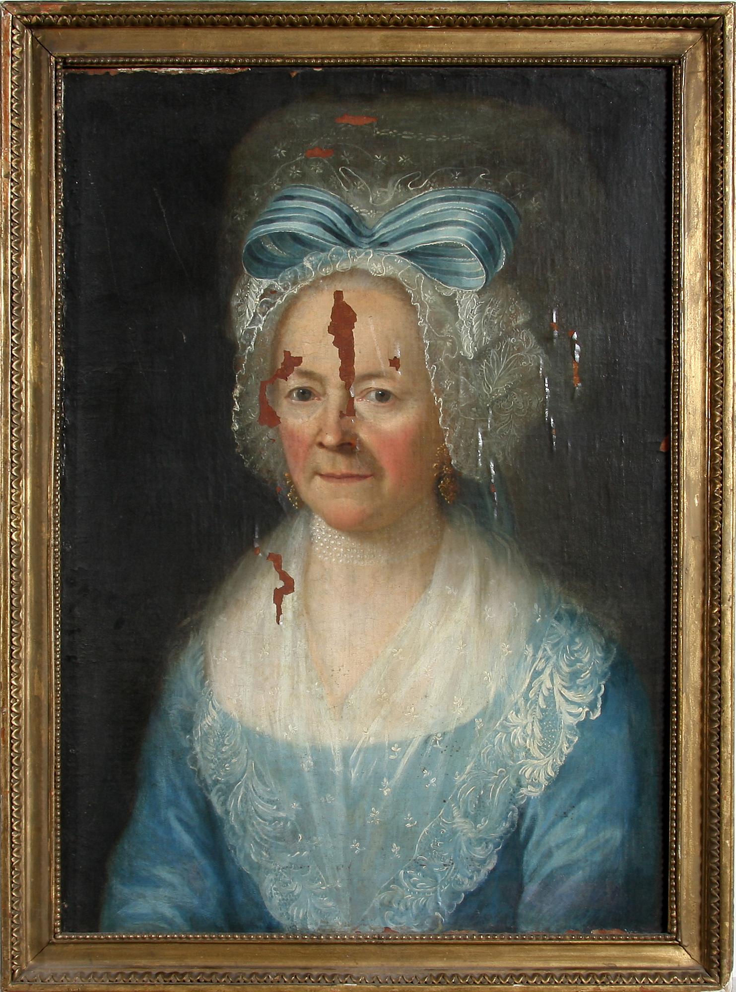 OKÄND KONSTNÄR, olja på duk, sent 1700-tal.