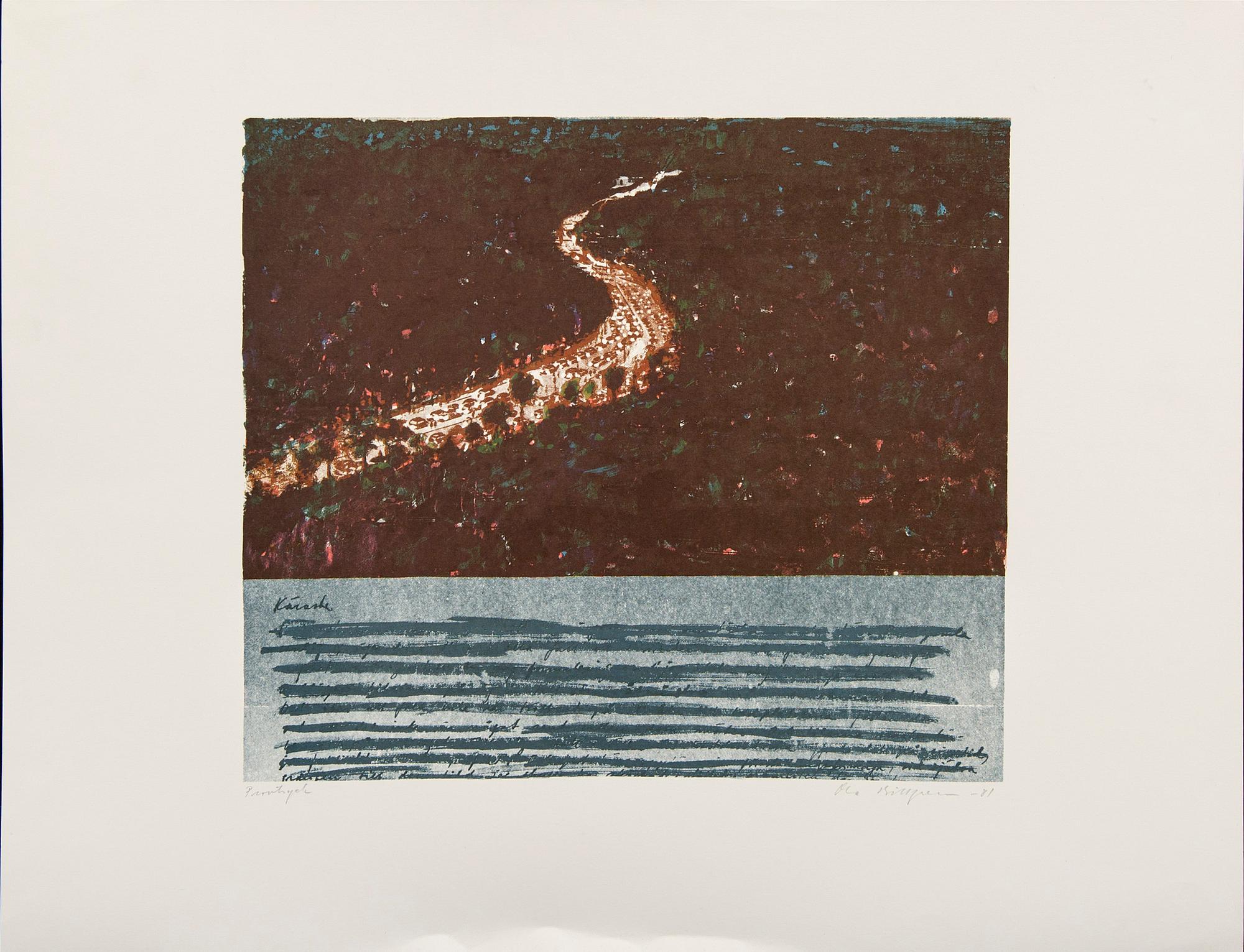 Ola Billgren, färglitografi, signerad -81 Provtryck.