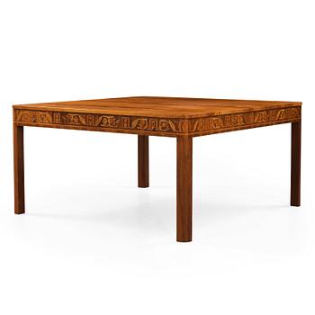 2. Carl Malmsten, A Carl Malmsten mahogany partner's desk, Åtvidaberg, Sweden circa 1934.