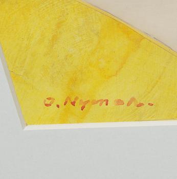 OLLE NYMAN, collage, signerad.