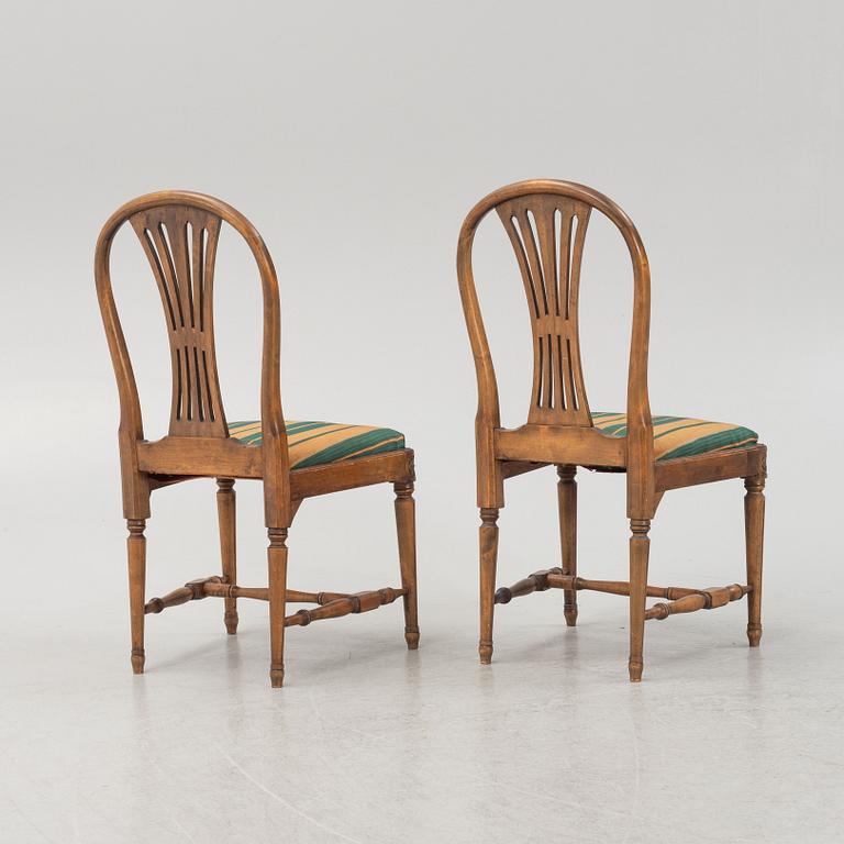 Six Gustavian style chairs, 20th Century.
