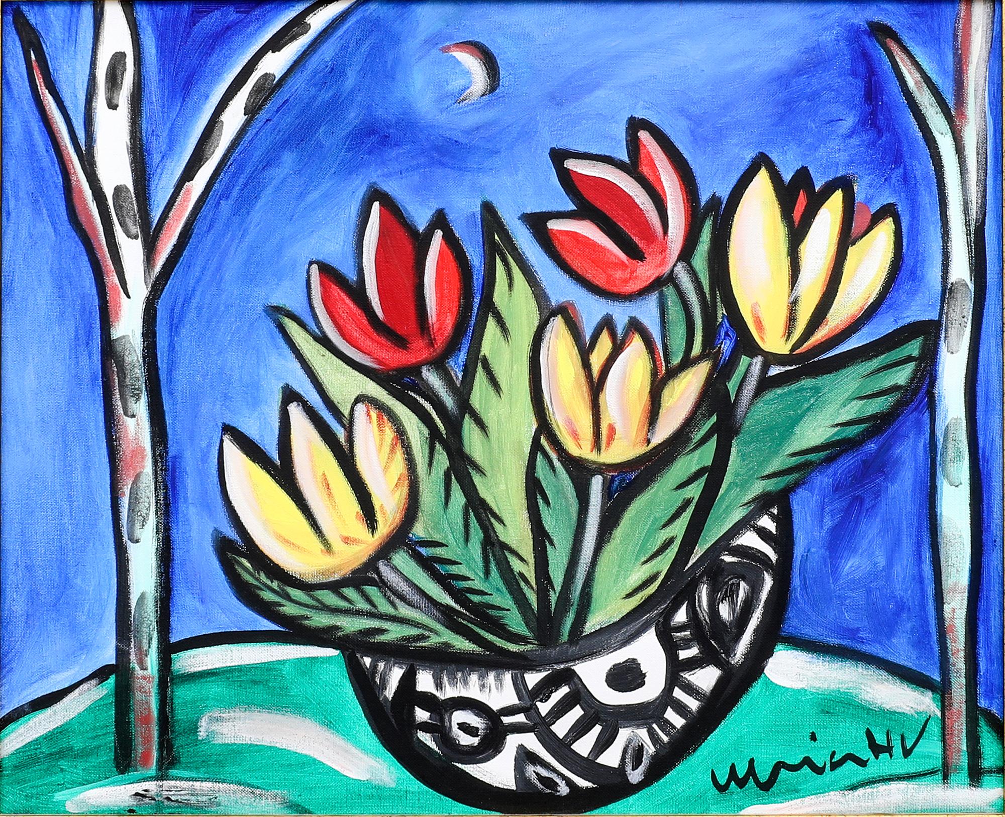 Ulrica Hydman-Vallien, Still Life with Tulips in a Bowl.