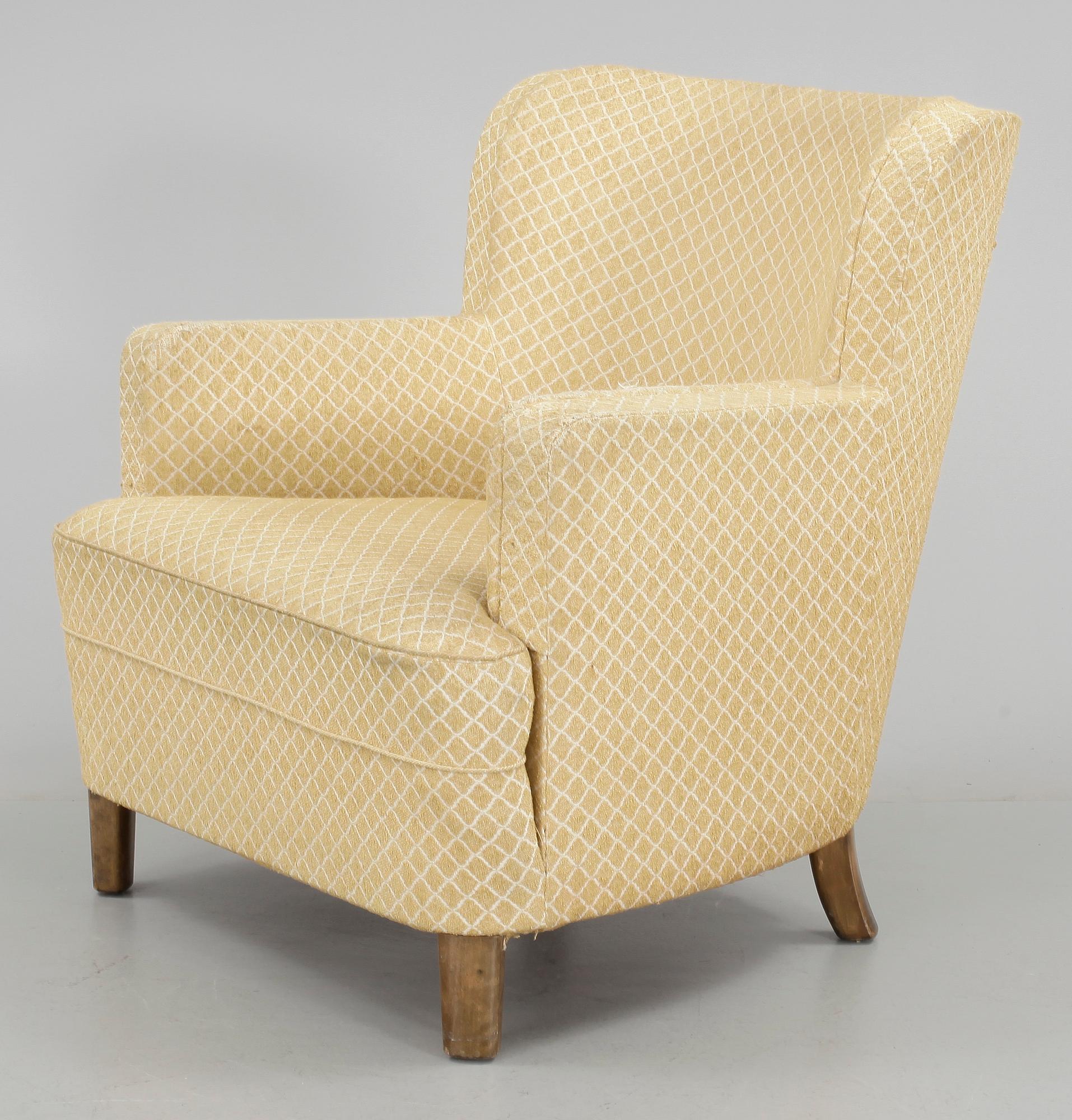 FÅTÖLJER, ett par, tillskriven Margareta Köhler, möjligen Futurum, Stockholm, 1930-tal.