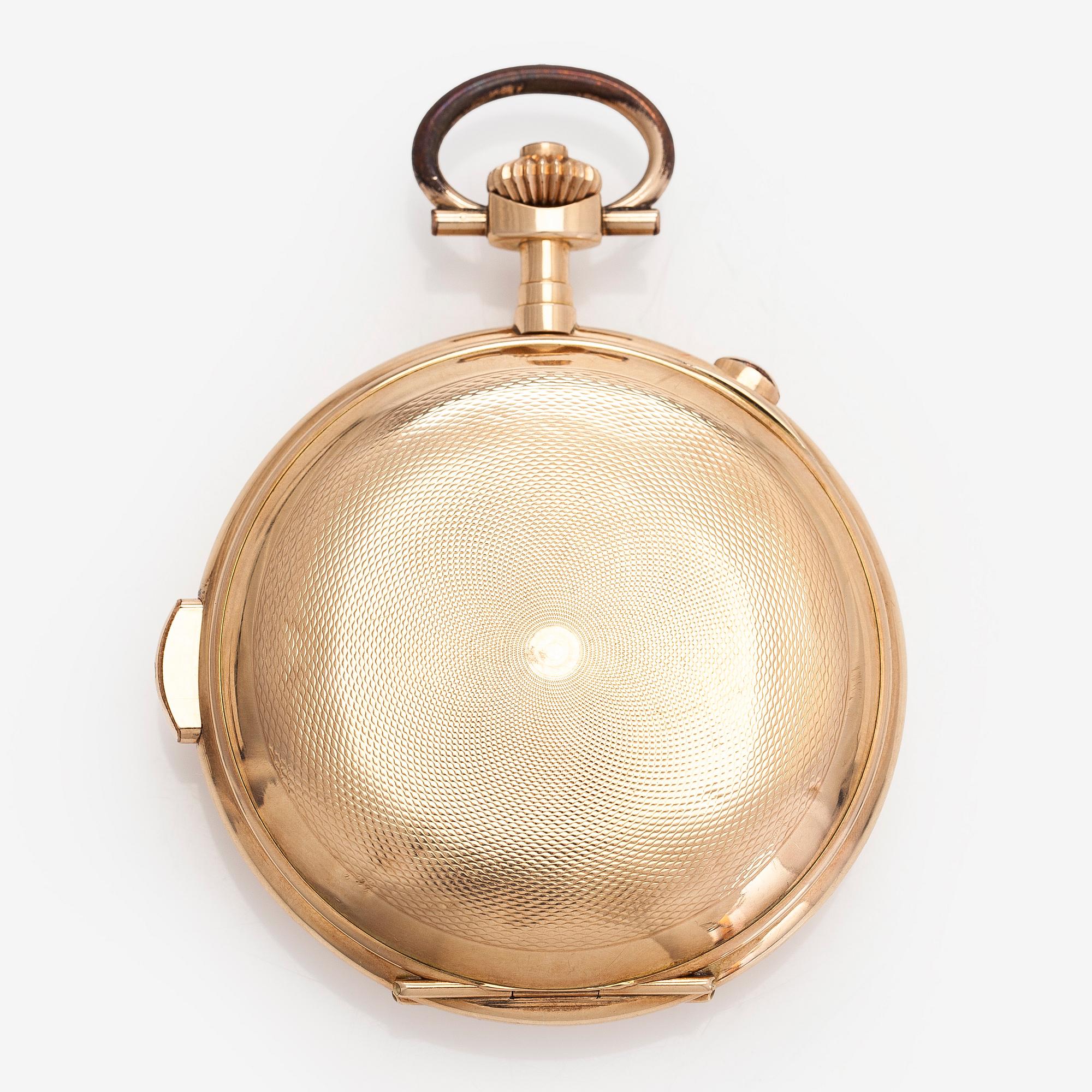 Nestor Delevaux, fickur, savonett, minutrepeter, kronograf, 62,5 mm.