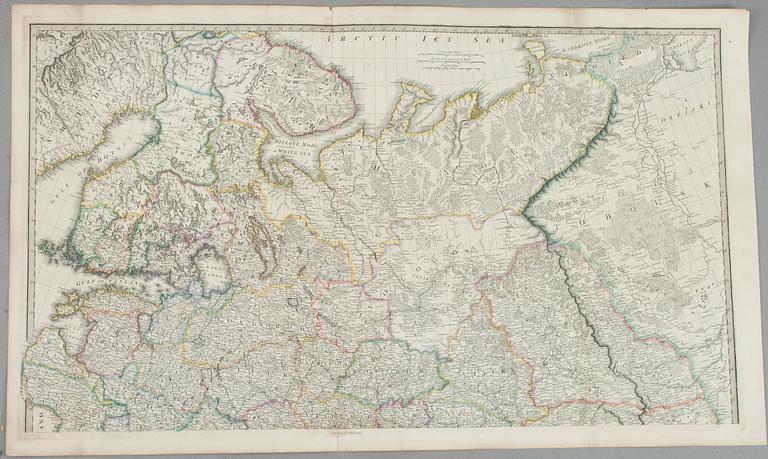 KARTA, 2 st, The Russian Dominions in Europe, J.Wyld London 1832 resp. 1835.