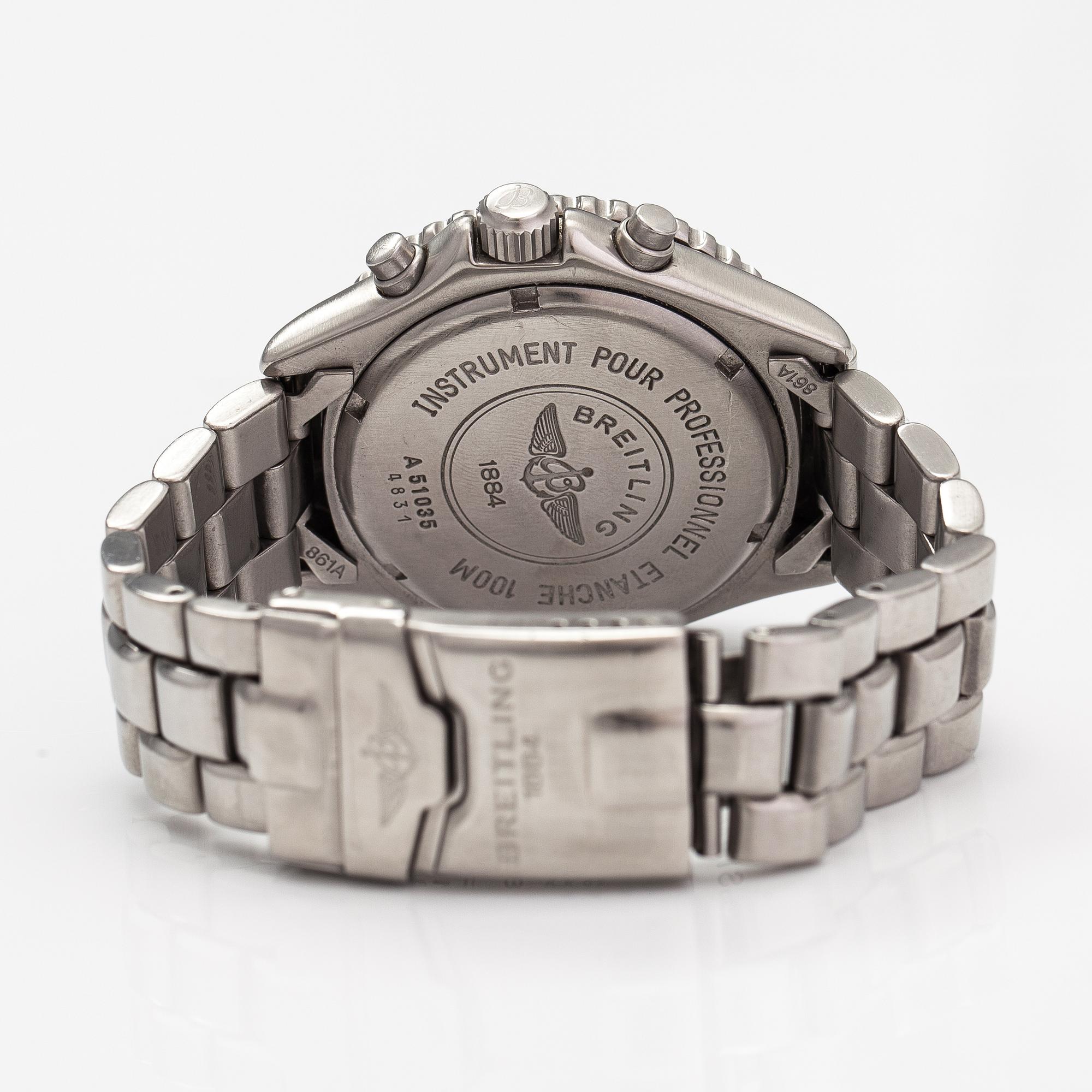 Breitling, Intruder Reveil, armbandsur, 41 mm.