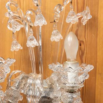A pair of Venetian glass wall sconces, mid 20th Century.
